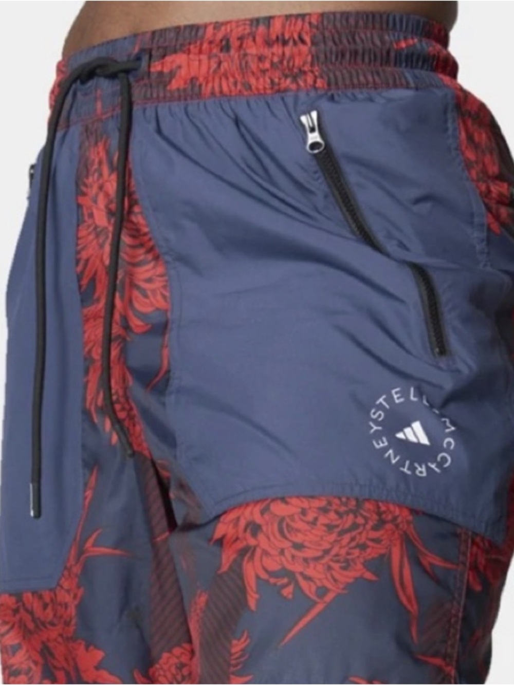 Adidas x Stella McCartney Navy and Red Floral Track Jogger Pants - Picture 11 of 12